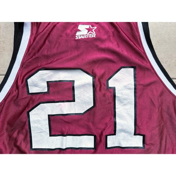 CAMBY #21 UMass 90s STARTER basketball jersey L red Amherst Minutemen vintage - Picture 8 of 11